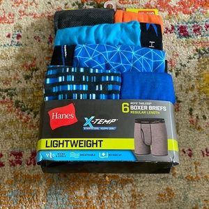 NWT 6 pack Hanes X-TEMP boxer briefs